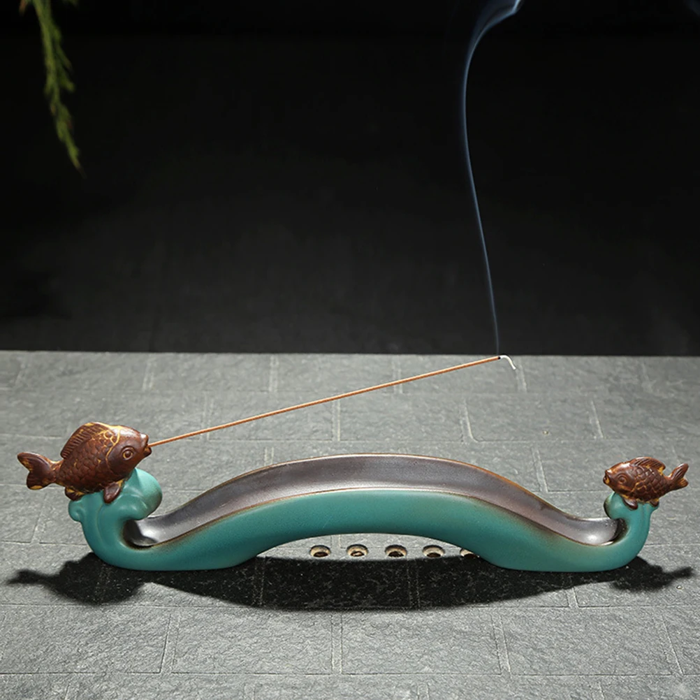 1Pc Ceramic Incense Burner Decorative Joss Stick Burner Creative Censer Ornament Tea Lying Incense Stove Sandalwood Stove 
1Pc Ceramic Incense Burner Decorative Joss Stick Burner Creative Censer Ornament Tea Lying Incense Stove Sandalwood Stove