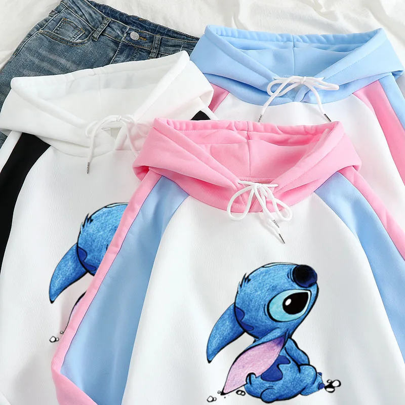 Disney Stitch Print Hoodie Korean Style Colorblock Long-sleeved Blouse Women Autumn Ladies Thicken Warm Cotton Loose Sweatshirt
Disney Stitch Print Hoodie Korean Style Colorblock Long-sleeved Blouse Women Autumn Ladies Thicken Warm Cotton Loose Sweatshirt