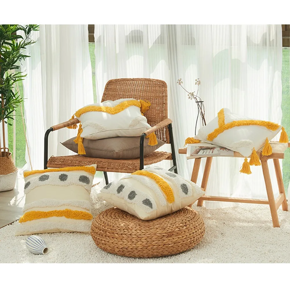 ADOREHOUSE Yellow Cushion Cover Moroccan Pillowcase Tassels Square Pillow Cover 45x45cm/30x50cm Fringe PilloHome Decoration
ADOREHOUSE Yellow Cushion Cover Moroccan Pillowcase Tassels Square Pillow Cover 45x45cm/30x50cm Fringe PilloHome Decoration