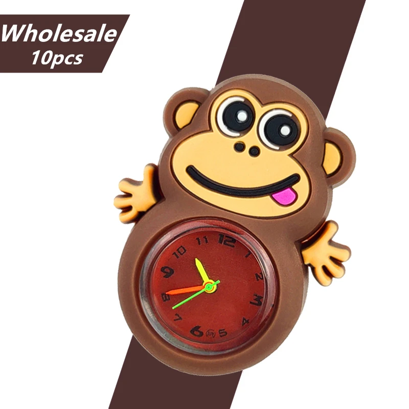 Детские наручные часы с тигром/обезьяной 10 шт. | Наручные