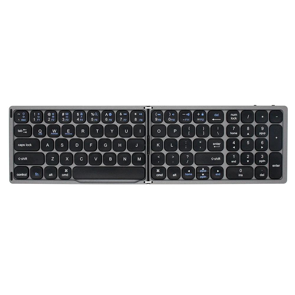Foldable BT Wireless Keyboard Portable Keyboard Pocket-size Keyboard Support Android Windows IOS Smartphone and Tablet Grey
Foldable BT Wireless Keyboard Portable Keyboard Pocket-size Keyboard Support Android Windows IOS Smartphone and Tablet Grey