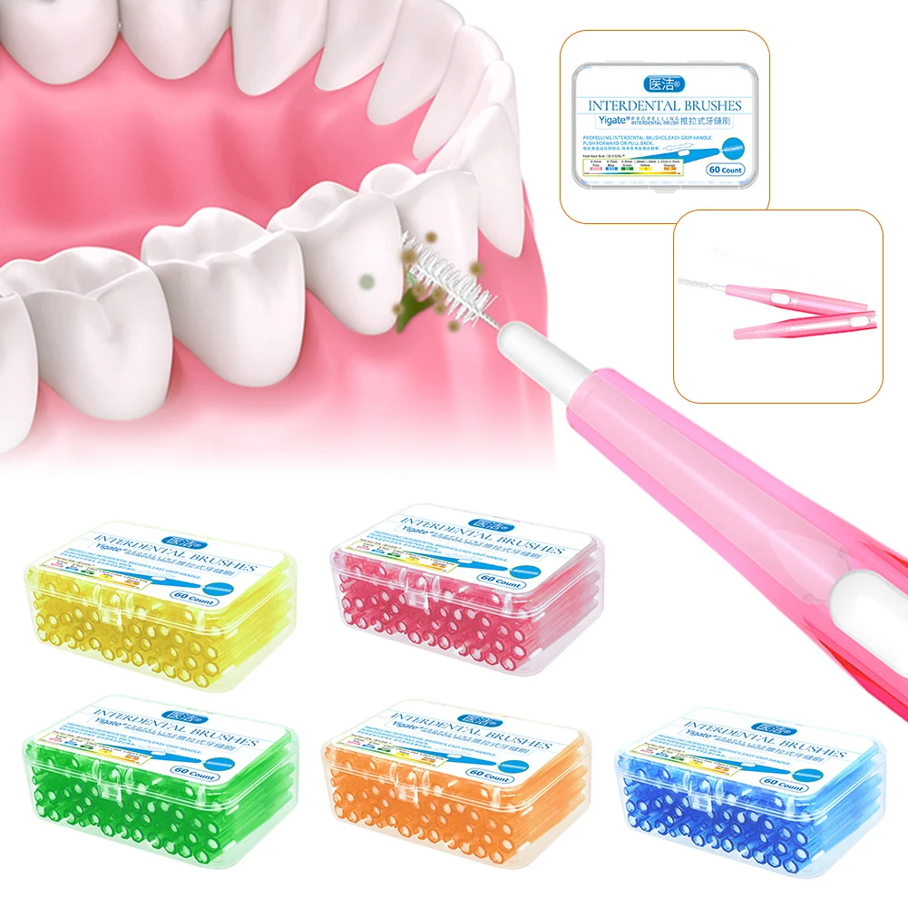 60pcs 0.6-1.5mm Interdental Brush Push-Pull Toothpicks Clean Teeth Brushes Braces Dental tool orthodontic I-shape Toothbrush
60pcs 0.6-1.5mm Interdental Brush Push-Pull Toothpicks Clean Teeth Brushes Braces Dental tool orthodontic I-shape Toothbrush