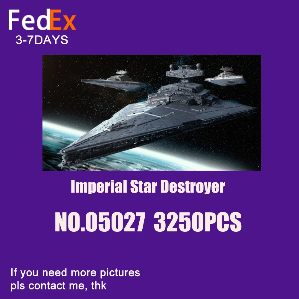 Star Plans Series 05027 Imperial Star Destroyer Modular Model 75252 Buidling Blocks Bricks Educational Toys Birthday Gifts
Star Plans Series 05027 Imperial Star Destroyer Modular Model 75252 Buidling Blocks Bricks Educational Toys Birthday Gifts