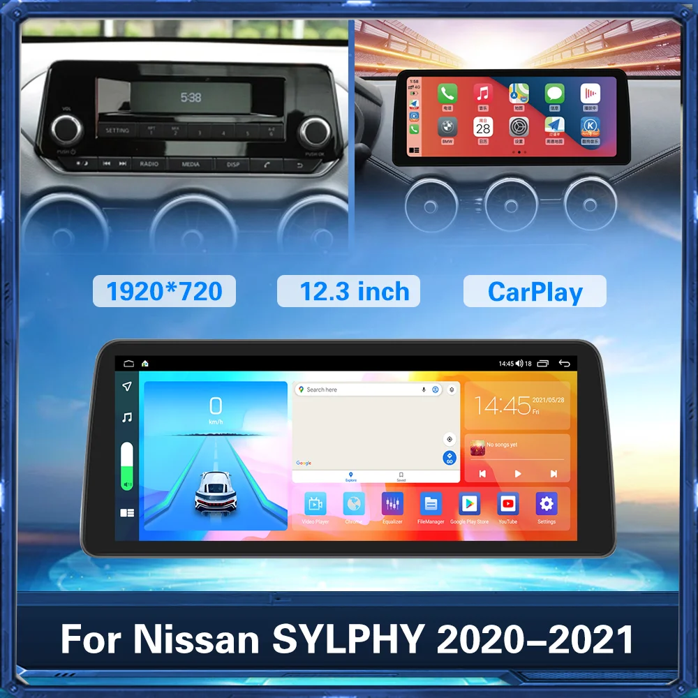 

Android 128GB Car radio GPS For Nissan SYLPHY 2020-2021 Car Multimedia Player Navigation Stereo receiver Head Unit 2din HD