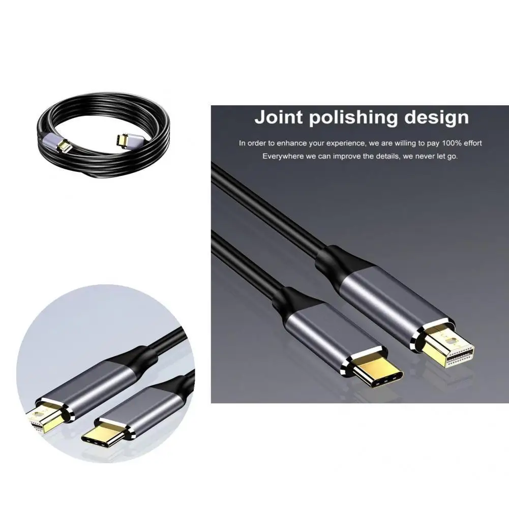 Practical Durable Anti-oxidant Type-C to Mini DisplayPort Adapter Cord for Projector Converter Cable Adapter Cable
Practical Durable Anti-oxidant Type-C to Mini DisplayPort Adapter Cord for Projector Converter Cable Adapter Cable