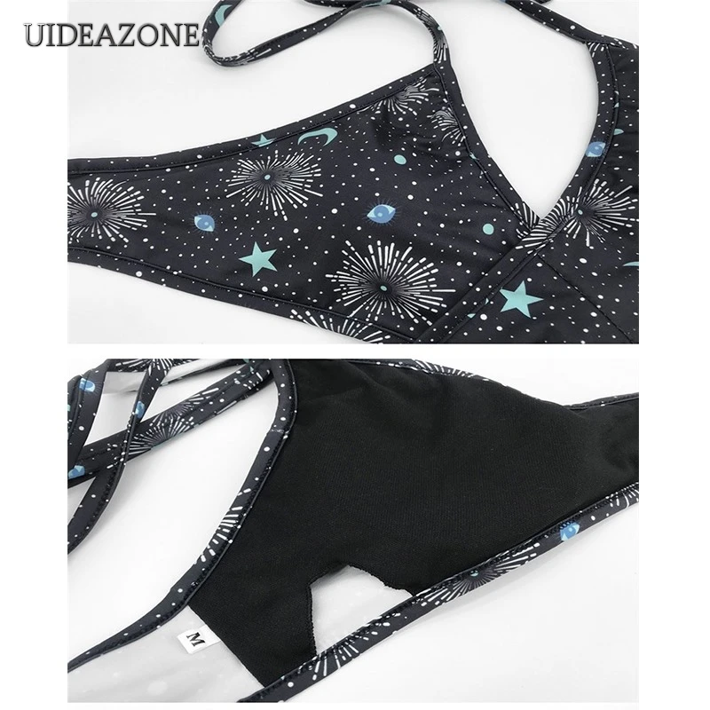 Moon Star Print Women Swimsuit Cross Bandage Sexy Female Bikini Suit Beach Swimwear Swimming Bathing Suits 2020 Spring Summer
Moon Star Print Women Swimsuit Cross Bandage Sexy Female Bikini Suit Beach Swimwear Swimming Bathing Suits 2020 Spring Summer