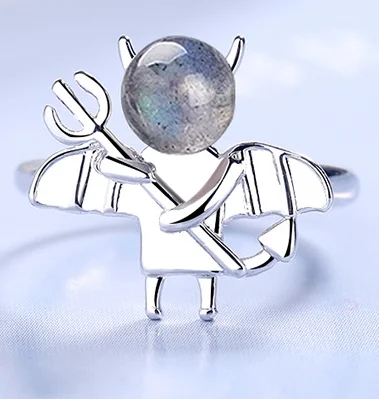 2021 New 925 sterling silver jewelry Moonstone demon open ring high quality woman fashion simple silver Resizable luxury ring
2021 New 925 sterling silver jewelry Moonstone demon open ring high quality woman fashion simple silver Resizable luxury ring
