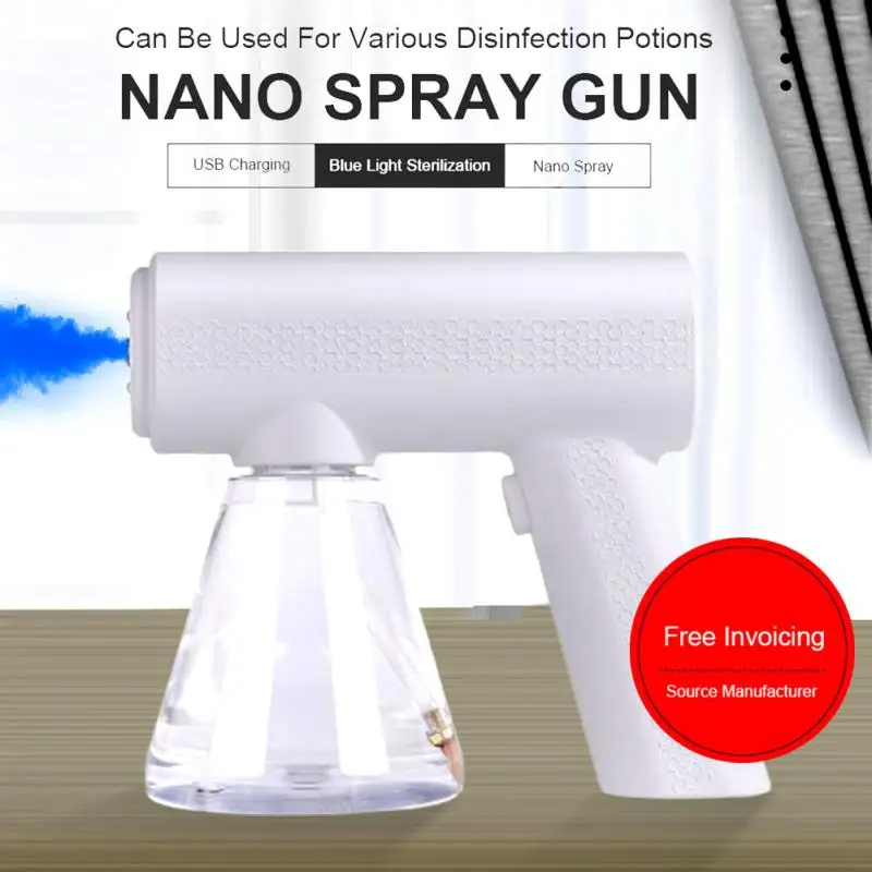 

Garden Accessories 300ML A9-03 Blue Light Wireless Nano Steam Atomizer Fogger Disinfection Water Sprayer Machine Steam Spray Gun