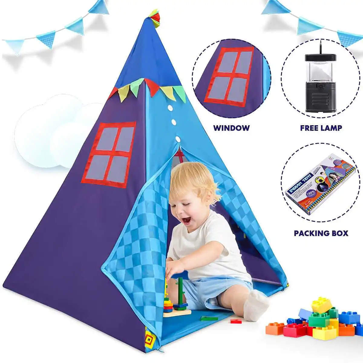 Portable Children's Tents with Tent Light Play House Kid Cotton Canvas Play Tent Wigwam Child Little Teepee Room Decoration
Portable Children's Tents with Tent Light Play House Kid Cotton Canvas Play Tent Wigwam Child Little Teepee Room Decoration