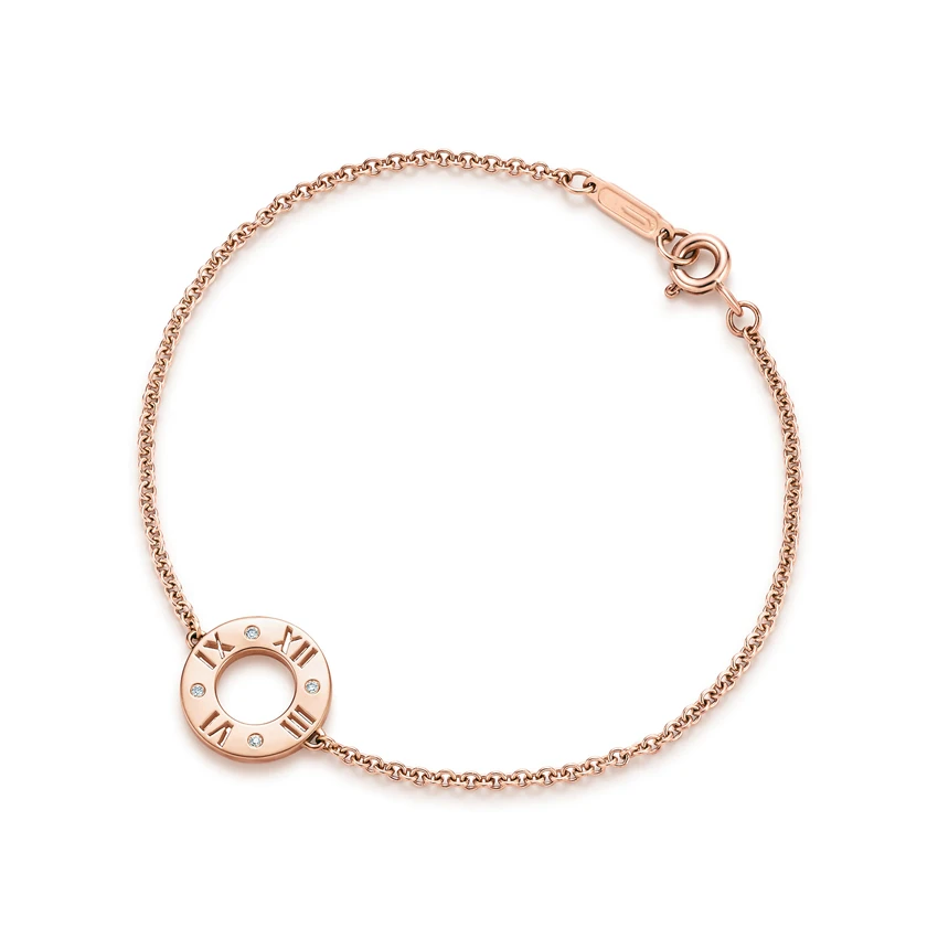 Hot style golden rose gold hollow bar style bracelet