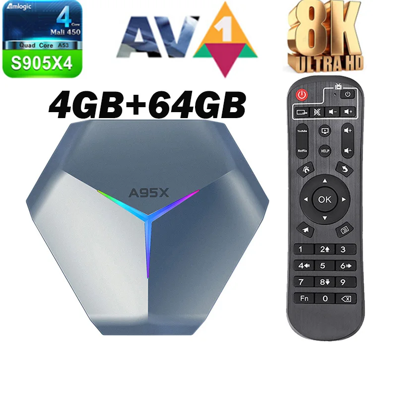 A95X F4 Smart TV Box Android 11.0 S905X4 4GB 64GB TV Box WiFi 2.4G/5G 8K HD Youtube Media Player Set Top Box
A95X F4 Smart TV Box Android 11.0 S905X4 4GB 64GB TV Box WiFi 2.4G/5G 8K HD Youtube Media Player Set Top Box