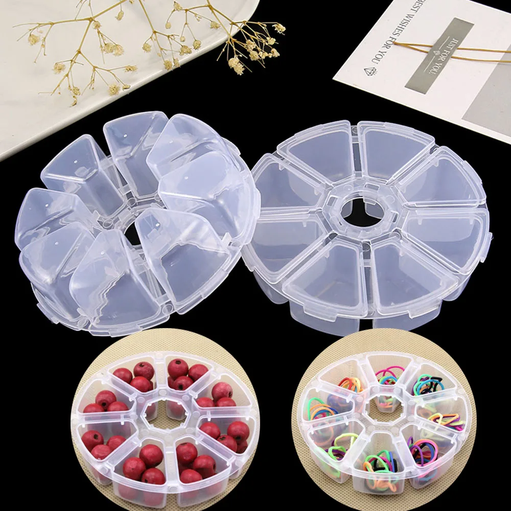 8/6 Grids Round Mini Storage Box Transparent PVC Plastic for Jewelry Accessories Beads Fishhook Medicine Portable Packaging Case
8/6 Grids Round Mini Storage Box Transparent PVC Plastic for Jewelry Accessories Beads Fishhook Medicine Portable Packaging Case