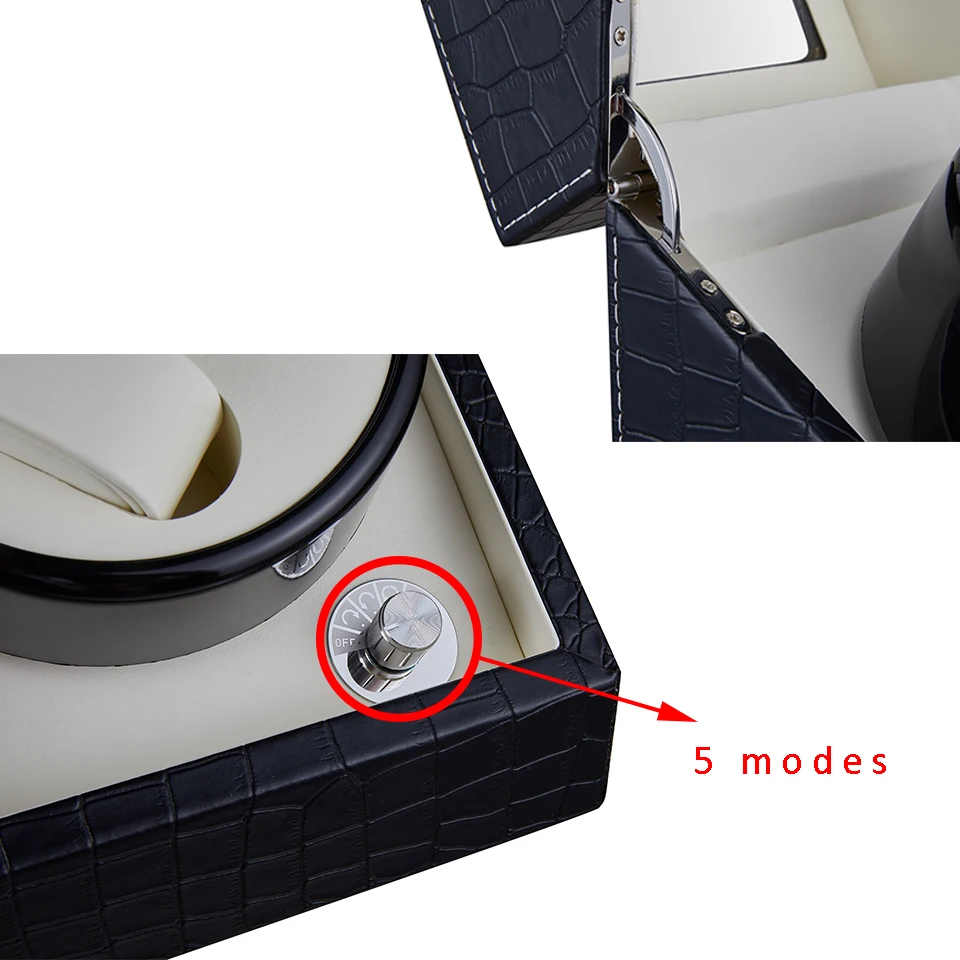 Durable Black Automatic Watch Winder Box High Class Leather 5 Modes Winding Storage Holder Display Watch Box Quiet Motor Shaker
Durable Black Automatic Watch Winder Box High Class Leather 5 Modes Winding Storage Holder Display Watch Box Quiet Motor Shaker