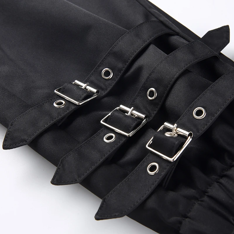 Womens Cargo Pants Buckle Ribbon Pocket Jogger Elastic High Waist Pants Streetwear Harajuku Punk Casual Female Trousers
Womens Cargo Pants Buckle Ribbon Pocket Jogger Elastic High Waist Pants Streetwear Harajuku Punk Casual Female Trousers
