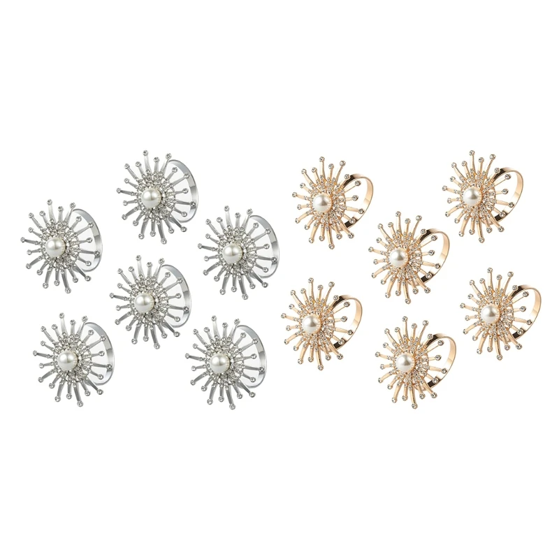 MXLB 6 Pcs Pearl Rhinestones Napkin Rings Buckles Handcrafts Serviette Buckle Holder
MXLB 6 Pcs Pearl Rhinestones Napkin Rings Buckles Handcrafts Serviette Buckle Holder