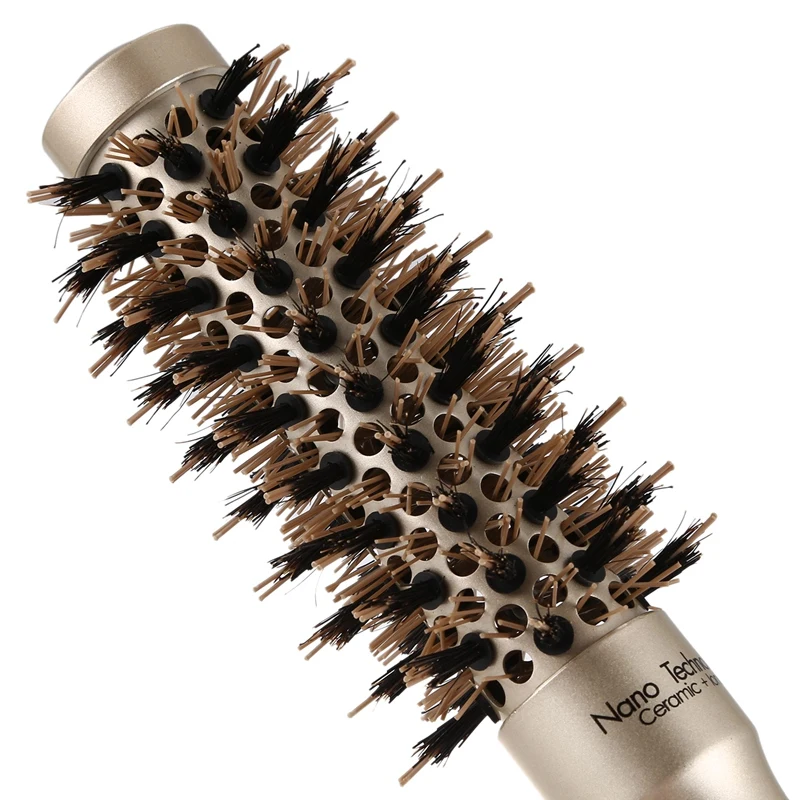 Round Barrel Hair Brush with Simulation Boar Bristle, for Hair Drying, Styling, Curling, Gold
Round Barrel Hair Brush with Simulation Boar Bristle, for Hair Drying, Styling, Curling, Gold