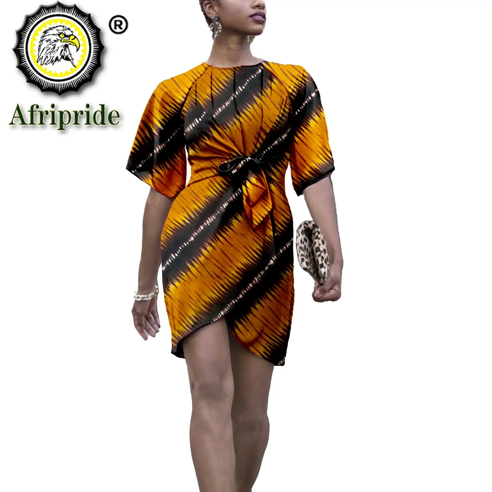 Fashion African Print Dresses for Women Bazin Riche Mini Length Short Sleeve Dresses with Belt African Clothing Elegant S2125026
Fashion African Print Dresses for Women Bazin Riche Mini Length Short Sleeve Dresses with Belt African Clothing Elegant S2125026