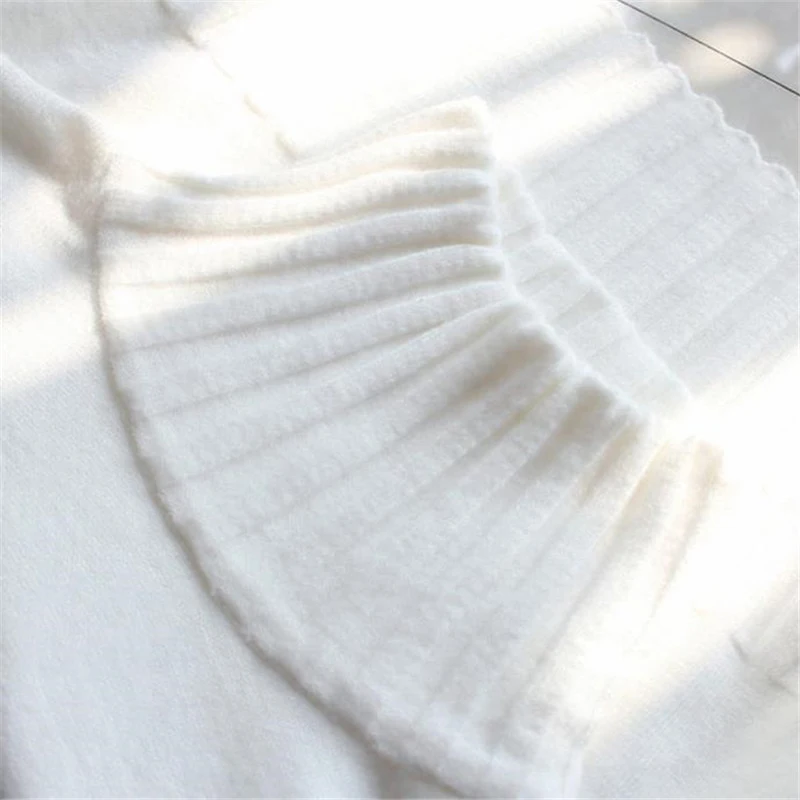 Женский свитер осень зима водолазка черный белый ребристый трикотажный пуловер