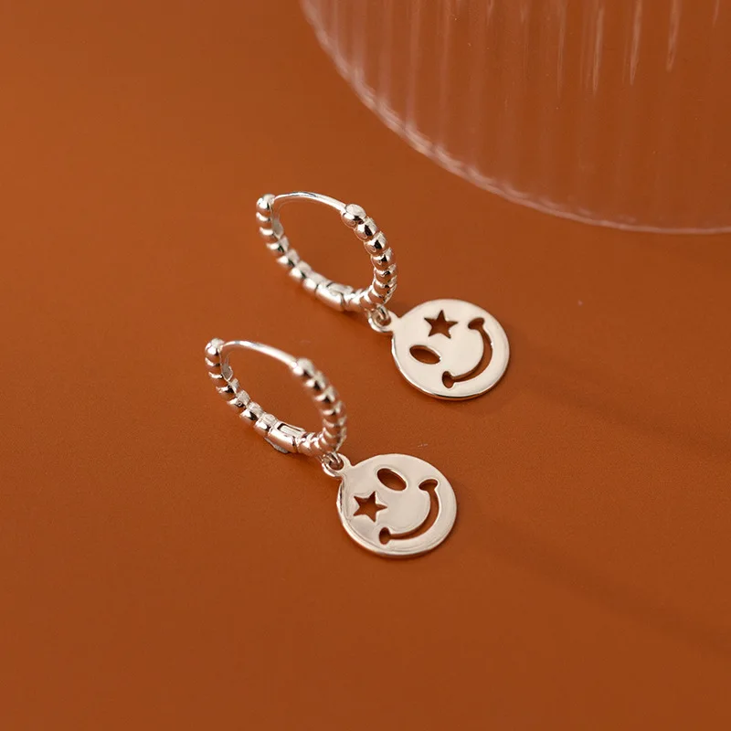 Authentic Real 100% 925 Sterling Silver Smile Coin Beads Circle ear-bone Hoop Huggie Earrings C-G9707
Authentic Real 100% 925 Sterling Silver Smile Coin Beads Circle ear-bone Hoop Huggie Earrings C-G9707