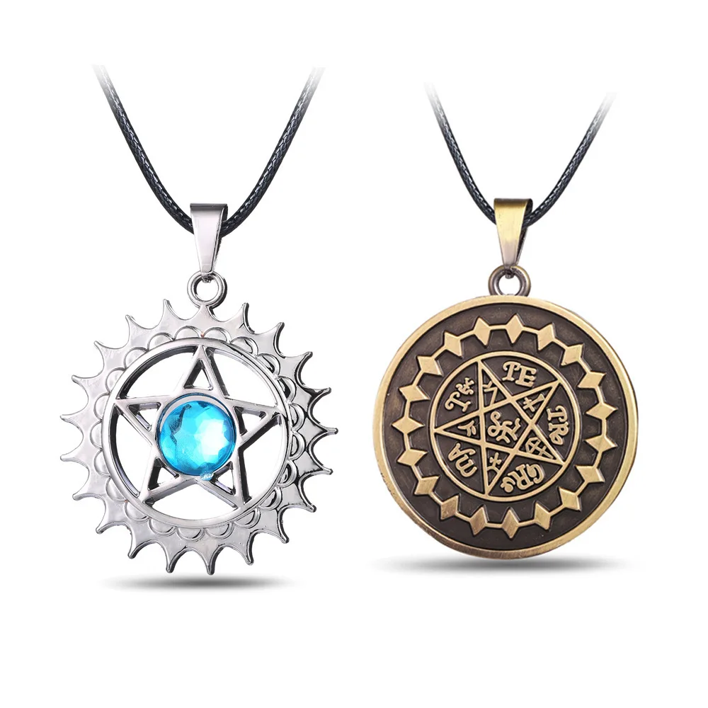 Hot Selling Japanese Anime Peripheral Black Butler Sebastian Seal Pentagram Pentacle Pendants Collars Necklaces Cosplay
Hot Selling Japanese Anime Peripheral Black Butler Sebastian Seal Pentagram Pentacle Pendants Collars Necklaces Cosplay
