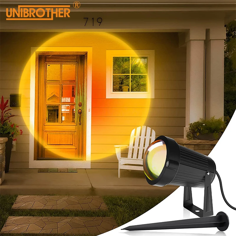 10W Flood Light Outdoor Waterproof Sunset Lamp Projection Landscape Spotlights for Yard House Lawn Garden Decorations Wall Lamps
10W Flood Light Outdoor Waterproof Sunset Lamp Projection Landscape Spotlights for Yard House Lawn Garden Decorations Wall Lamps