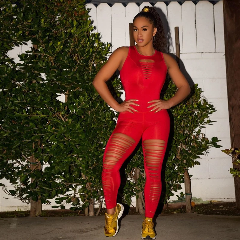 Tmustobe 2020 Skinny Ripped Jumpsuit Women Summer Hollow Out Rompers Backless Bodycon Club Outfits Sleeveless Overalls Female
Tmustobe 2020 Skinny Ripped Jumpsuit Women Summer Hollow Out Rompers Backless Bodycon Club Outfits Sleeveless Overalls Female