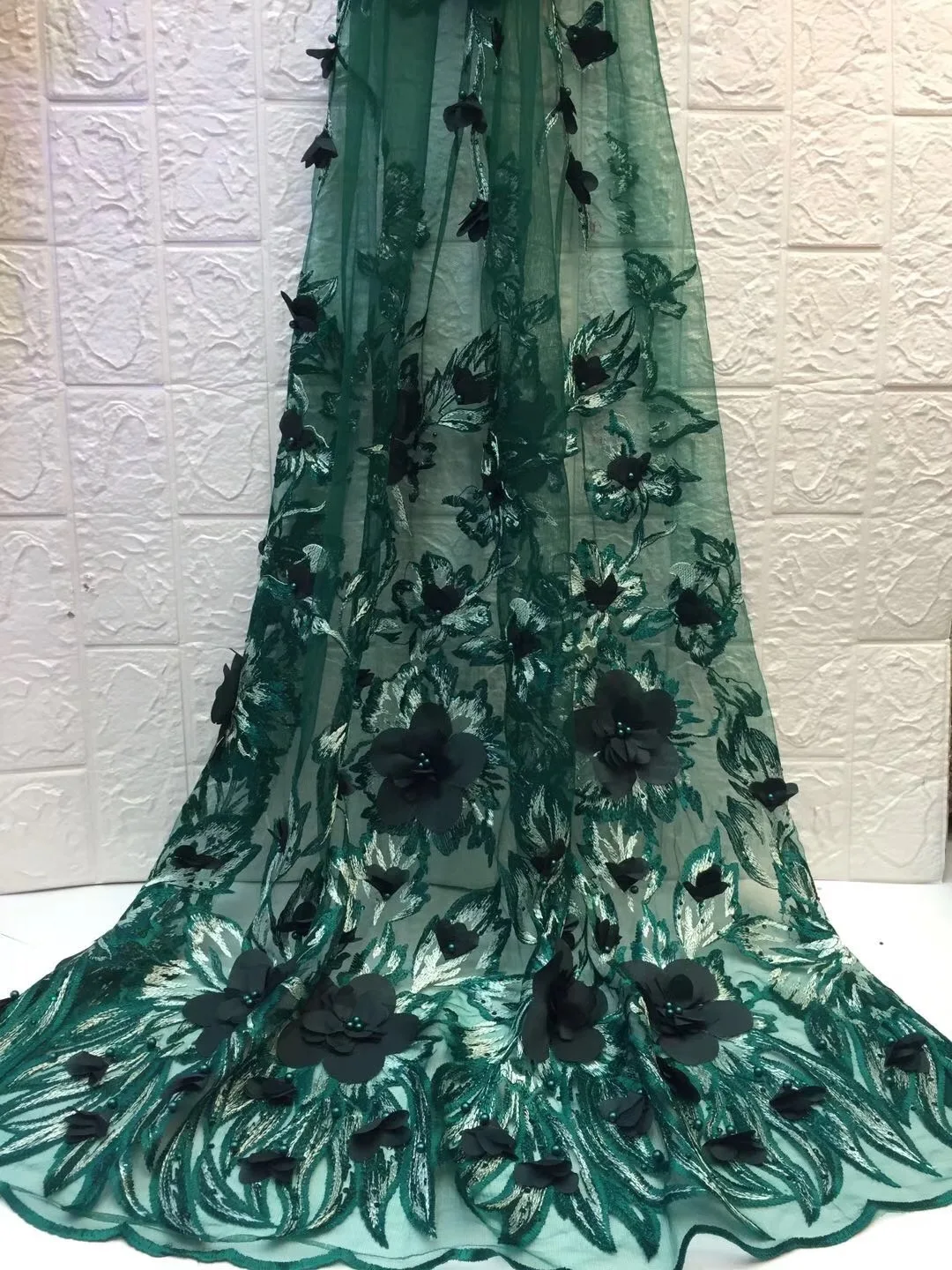 Green French Lace Fabric For Party, 3D Flower Lace Embroidery Fabric, Soft Lace Fabric Nigerian RF396
Green French Lace Fabric For Party, 3D Flower Lace Embroidery Fabric, Soft Lace Fabric Nigerian RF396