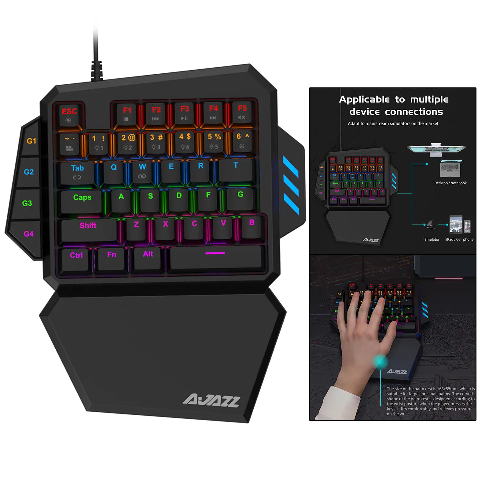Цена за одну руку, 39 клавиш, RGB подсветка, USB 3,0, половина клавиатуры для мобильных игр, настольного компьютера, ноутбука с аксессуаром для зап...
Цена за одну руку, 39 клавиш, RGB подсветка, USB 3,0, половина клавиатуры для мобильных игр, настольного компьютера, ноутбука с аксессуаром для зап...