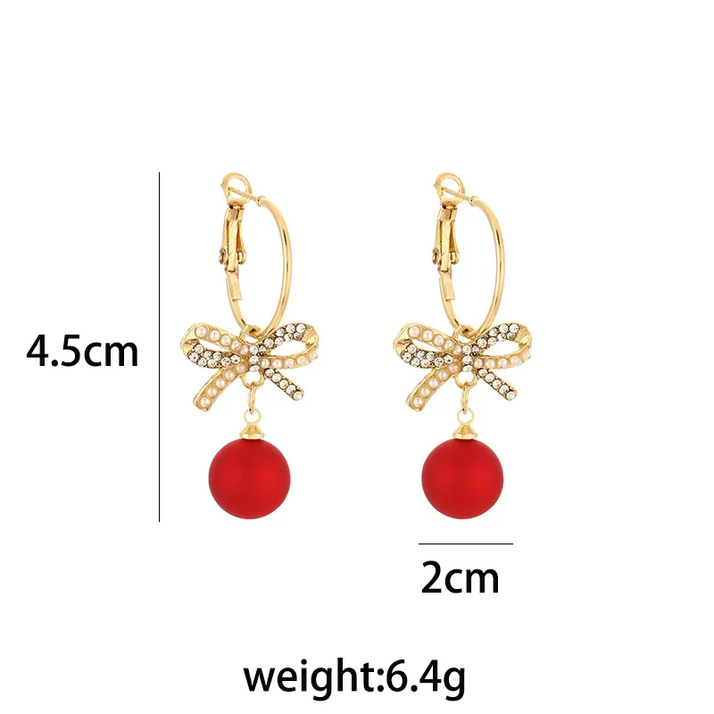 Women's Earrings Korean Fashion Trend Accessory Hanging Gothic Red Pearl Bow Zircon Earrings New Year Gift 2021 Cheap Stuff Sale
Women's Earrings Korean Fashion Trend Accessory Hanging Gothic Red Pearl Bow Zircon Earrings New Year Gift 2021 Cheap Stuff Sale