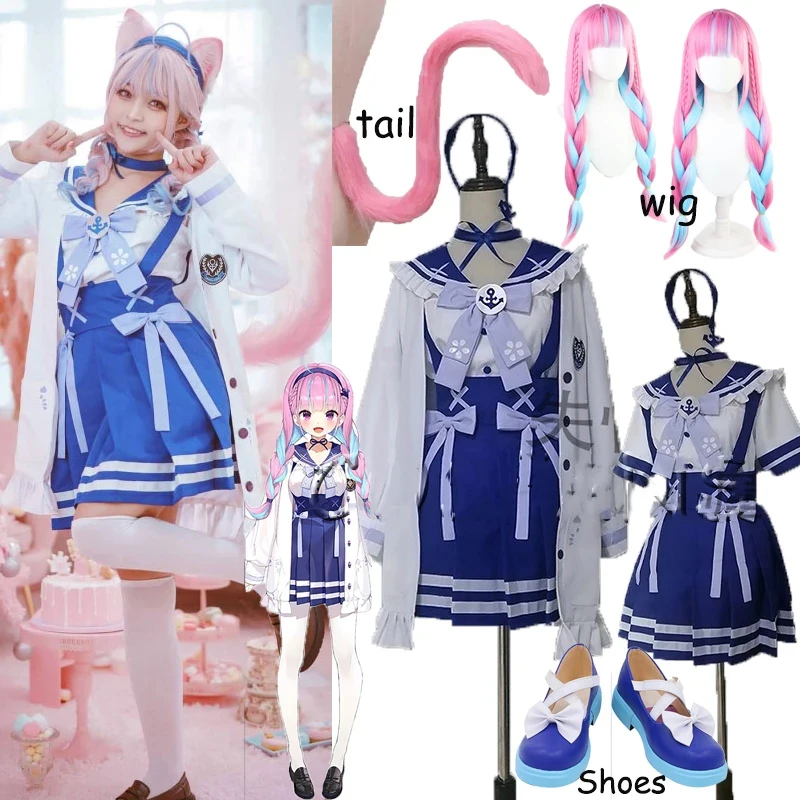Anime VTuber Hololive Minato Aqua SJ School Uniform Dress Cute Suit Cosplay Costume Wigs shoes Tail For Women Girls Halloween
Anime VTuber Hololive Minato Aqua SJ School Uniform Dress Cute Suit Cosplay Costume Wigs shoes Tail For Women Girls Halloween