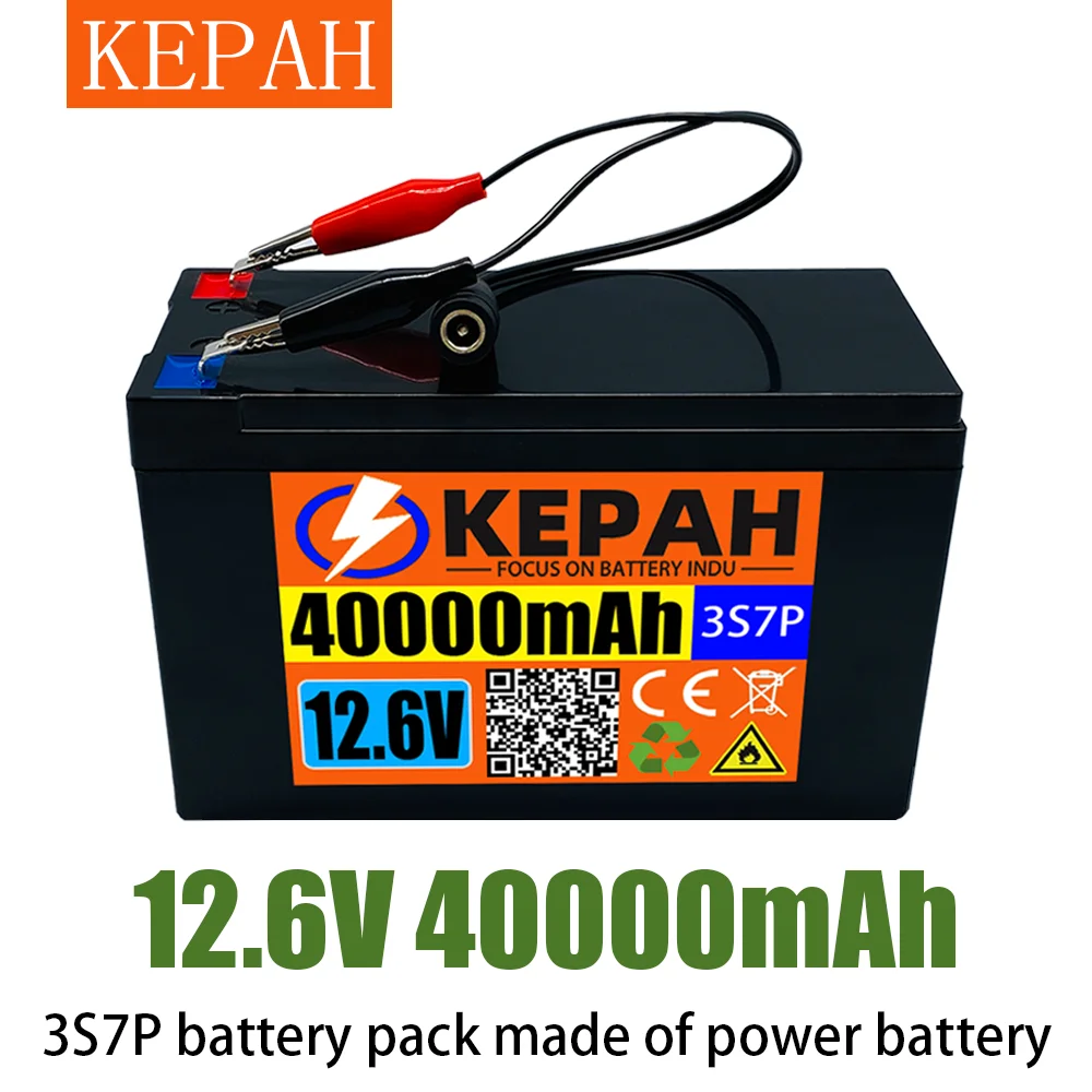 Power battery 18650 12V3s7p lithium battery pack, built-in 40ah high current BMS, used for sprayers and other tools.
Power battery 18650 12V3s7p lithium battery pack, built-in 40ah high current BMS, used for sprayers and other tools.