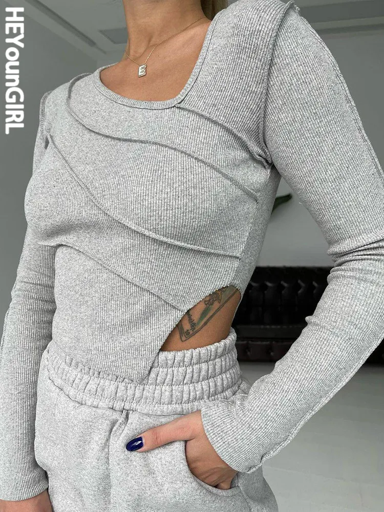 HEYounGIRL Casual Women Knitted T Shirt Autumn Long Sleeve Basic Fashion Hight Street Crop Top Solid Female Slim Pullover 2022 
HEYounGIRL Casual Women Knitted T Shirt Autumn Long Sleeve Basic Fashion Hight Street Crop Top Solid Female Slim Pullover 2022