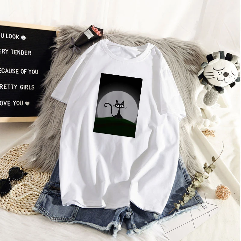 Graphic tees tops Unique paintings of cats tshirts women funny t shirt O-neck T-shirt Vintage Ullzang Mujer_T-Shirt
Graphic tees tops Unique paintings of cats tshirts women funny t shirt O-neck T-shirt Vintage Ullzang Mujer_T-Shirt