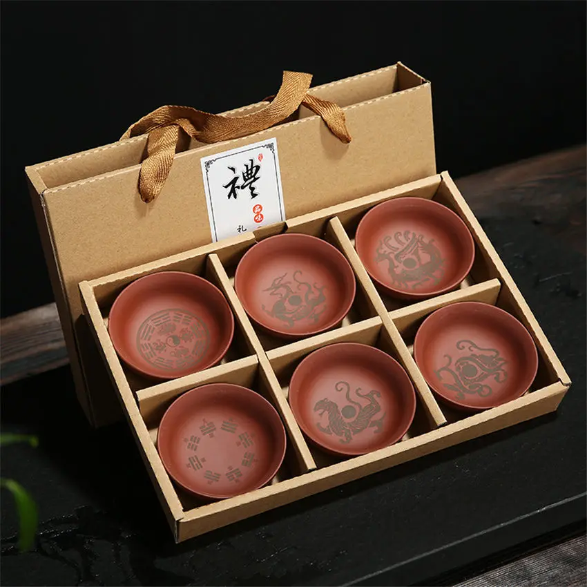 6Pcs/Set Purple Clay Tea Cup Set Capacity Teacup Cups Ceramic Teacups Kung Fu High Quality Porcelain Gift Packed Safe
6Pcs/Set Purple Clay Tea Cup Set Capacity Teacup Cups Ceramic Teacups Kung Fu High Quality Porcelain Gift Packed Safe