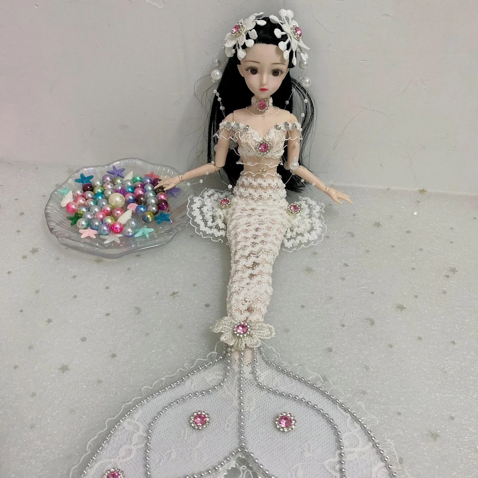 30CM Handmade Mermaid BJD Dolls Makeup Fashion Outfits Joints Baby Nude Princess Real Doll for Girl Cute 1/6 Movable Wig DIY Toy
30CM Handmade Mermaid BJD Dolls Makeup Fashion Outfits Joints Baby Nude Princess Real Doll for Girl Cute 1/6 Movable Wig DIY Toy