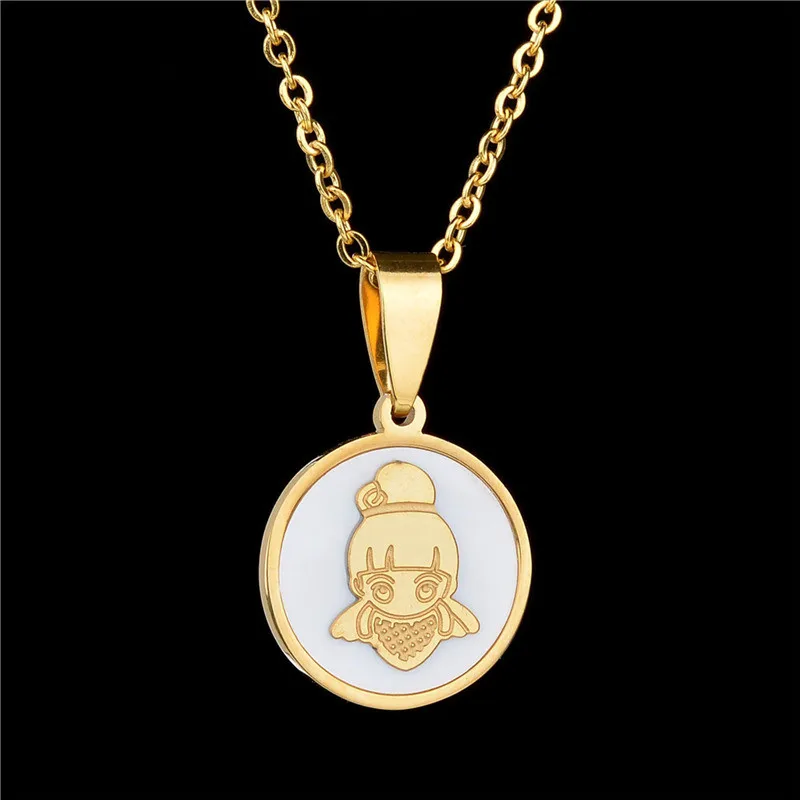 XLNT Fashion Stainless Steel Cute Girl Necklaces For Women Children Shell Necklace Family Jewelry | Украшения и аксессуары