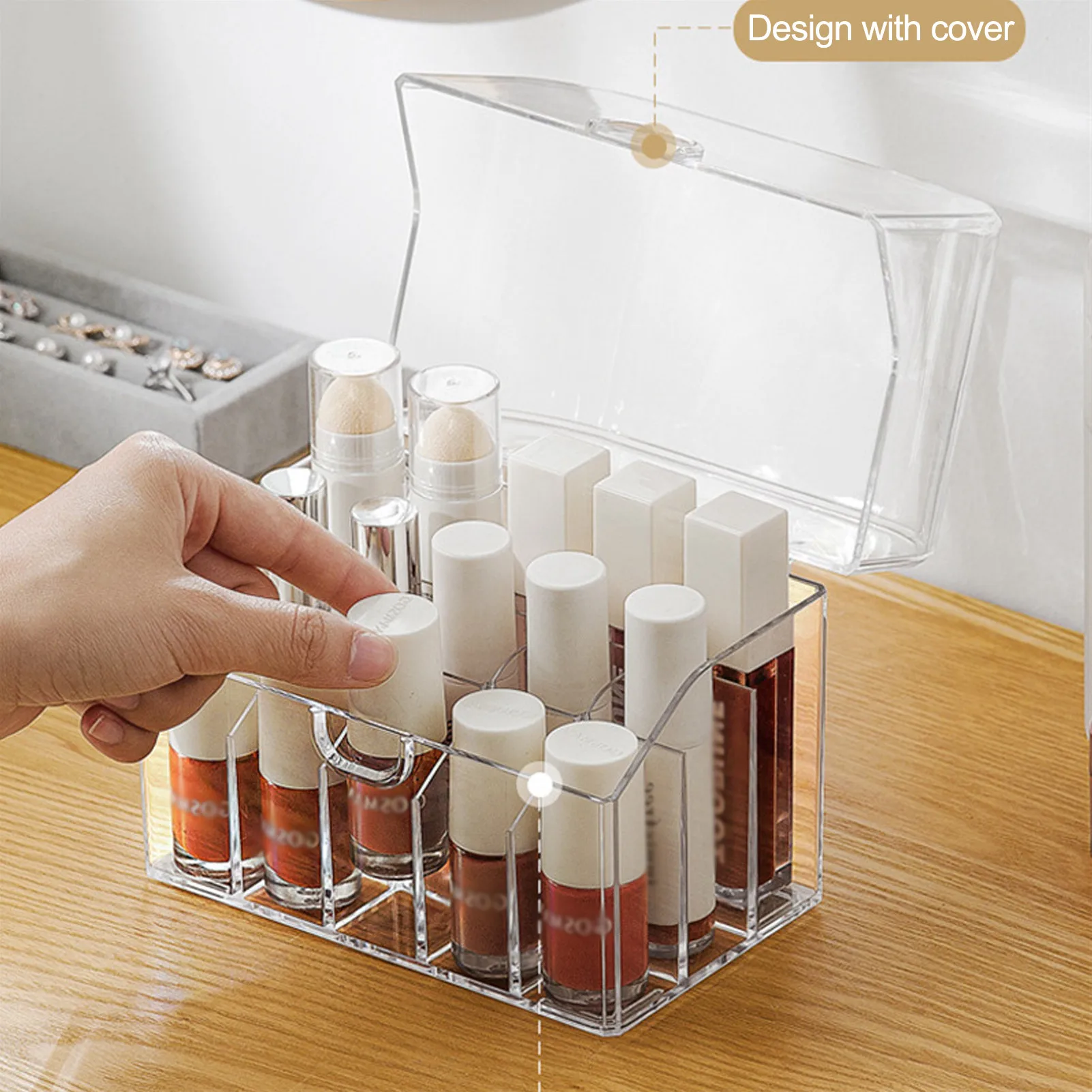 Lipstick Organizer Holder Lipsticks Storage Box Display Case Nail Polish Storage Box 
Lipstick Organizer Holder Lipsticks Storage Box Display Case Nail Polish Storage Box