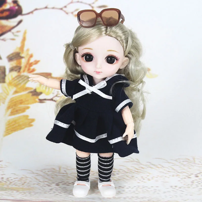 High quality 13 Moveable Jointed 16cm Dolls 1/12 Bjd Doll Dress Up with Clothes Shoes Glasses Dolls Toy for Girls DIY Gift
High quality 13 Moveable Jointed 16cm Dolls 1/12 Bjd Doll Dress Up with Clothes Shoes Glasses Dolls Toy for Girls DIY Gift