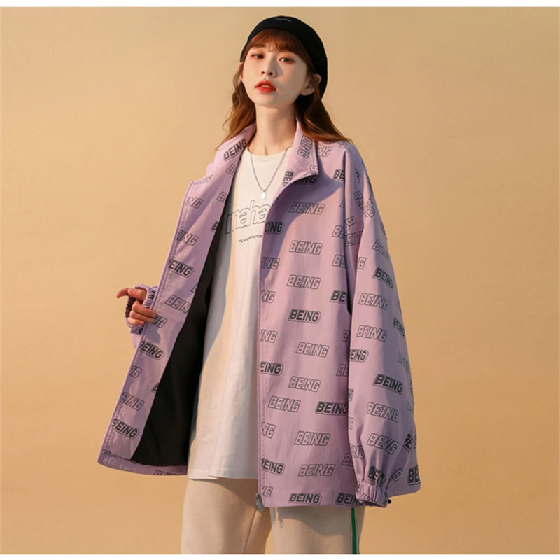 Women Jacket Spring and Autumn Women's Coat Casual Loose Bomber Jacket Street Hip Hop Printing Jackets For Women 2021 New Korean
Women Jacket Spring and Autumn Women's Coat Casual Loose Bomber Jacket Street Hip Hop Printing Jackets For Women 2021 New Korean