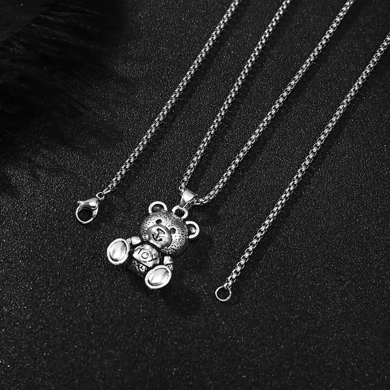 New Bear Hip Hop Rabbit Pendant Necklace Male Tide Online Celebrity Cool Handsome Wild Sweater Stainless Steel Chain Jewelry
New Bear Hip Hop Rabbit Pendant Necklace Male Tide Online Celebrity Cool Handsome Wild Sweater Stainless Steel Chain Jewelry