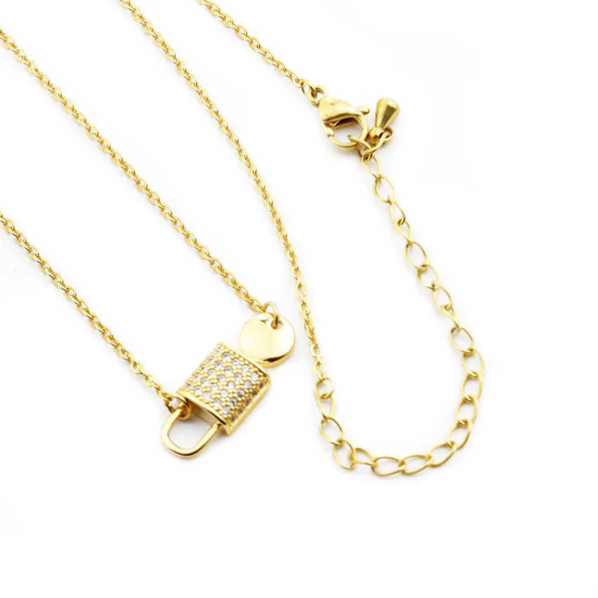Crystal Bijoux Femme Lock And Key Pendant Necklace Women Kolye Fashion Jewelry Gold Color Stainless Steel Ketting Boho Collares
Crystal Bijoux Femme Lock And Key Pendant Necklace Women Kolye Fashion Jewelry Gold Color Stainless Steel Ketting Boho Collares