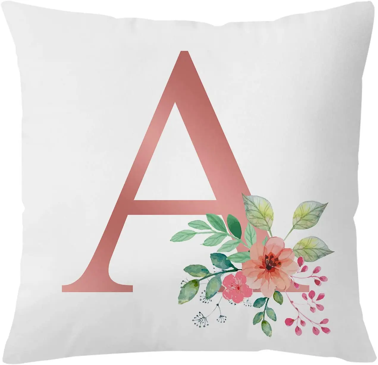 Letter A Throw Pillow Soft Flower Pillow Case Square Accent Pillow Case Bed Sofa Cushion Cover (1 piece)
Letter A Throw Pillow Soft Flower Pillow Case Square Accent Pillow Case Bed Sofa Cushion Cover (1 piece)