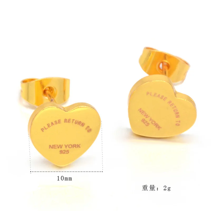 VENTFILLE Silver Gold color Love Heart Stud Earrings for Women Girl PLEASE RETURN TO NEW YORK Jewelry 925 Stamp Dropship
VENTFILLE Silver Gold color Love Heart Stud Earrings for Women Girl PLEASE RETURN TO NEW YORK Jewelry 925 Stamp Dropship