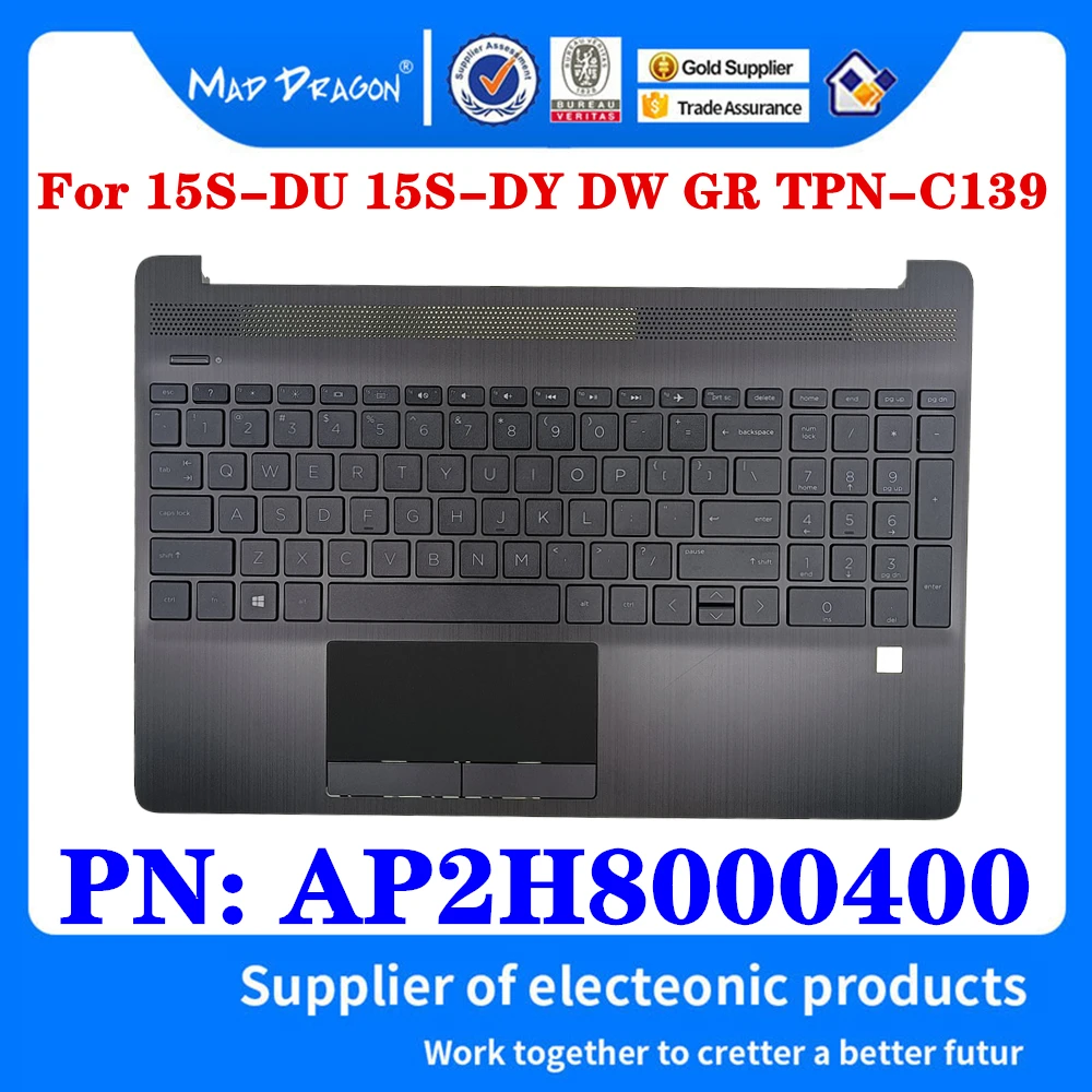 New AP2H8000400 For HP 15s-dy 15s-du 15-CS 15-DW 15-DR TPN-C139 Palmrest Upper Cover Case With US W/N Backlight Keyboard Gray
New AP2H8000400 For HP 15s-dy 15s-du 15-CS 15-DW 15-DR TPN-C139 Palmrest Upper Cover Case With US W/N Backlight Keyboard Gray