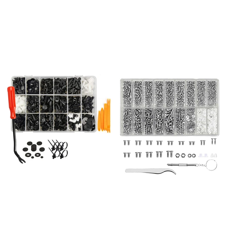 435Pcs Car Retainer Clips & Plastic Fasteners Kit with 1000Pcs Glasses Repair Tool Kit
435Pcs Car Retainer Clips & Plastic Fasteners Kit with 1000Pcs Glasses Repair Tool Kit