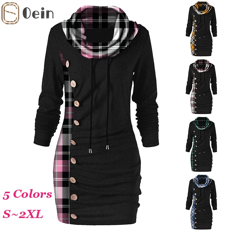 Oein 2021 Style Women Cute Scarf Neck Hoodie Streetwear Button Winter Turtle Neck Jumper Sweatshirt Plaid Long And Loose Hoodies
Oein 2021 Style Women Cute Scarf Neck Hoodie Streetwear Button Winter Turtle Neck Jumper Sweatshirt Plaid Long And Loose Hoodies
