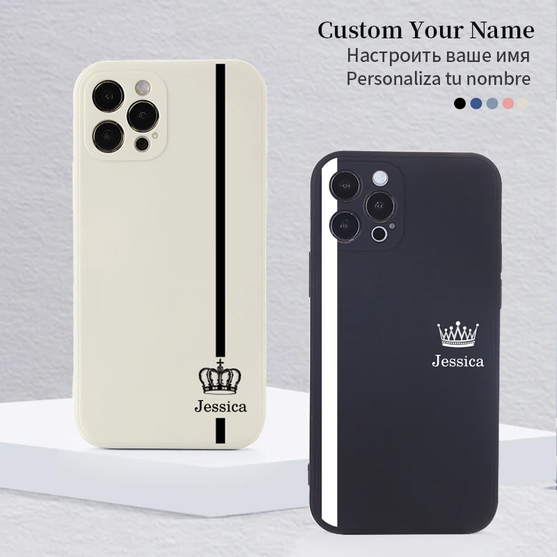 Crown Personalised Custom Initials Name Phone Case For iPhone 11 12 13Pro Max Mini XS XR 7 8Plus Liquid Silicone Cover Bumper
Crown Personalised Custom Initials Name Phone Case For iPhone 11 12 13Pro Max Mini XS XR 7 8Plus Liquid Silicone Cover Bumper