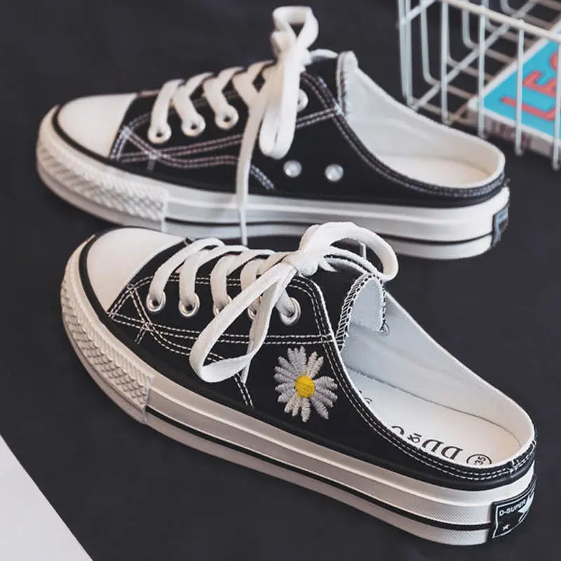 Womens Half Slippers 2022 Spring And Summer New Women Sweet Flowers Canvas Shoes Women Students Korean Lazy Shoes Zapatos Mujer
Womens Half Slippers 2022 Spring And Summer New Women Sweet Flowers Canvas Shoes Women Students Korean Lazy Shoes Zapatos Mujer