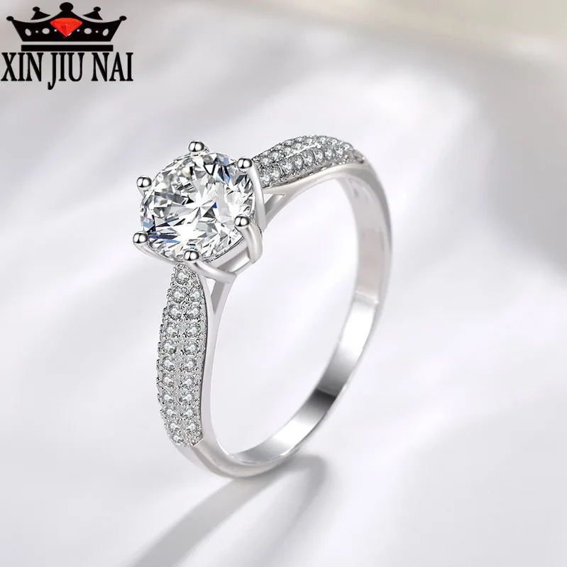 925 Sterling Silver Ring Clear Six Claw Cubic Zirconia Fashion Wedding Engagement Classic Jewelry For Women 
925 Sterling Silver Ring Clear Six Claw Cubic Zirconia Fashion Wedding Engagement Classic Jewelry For Women