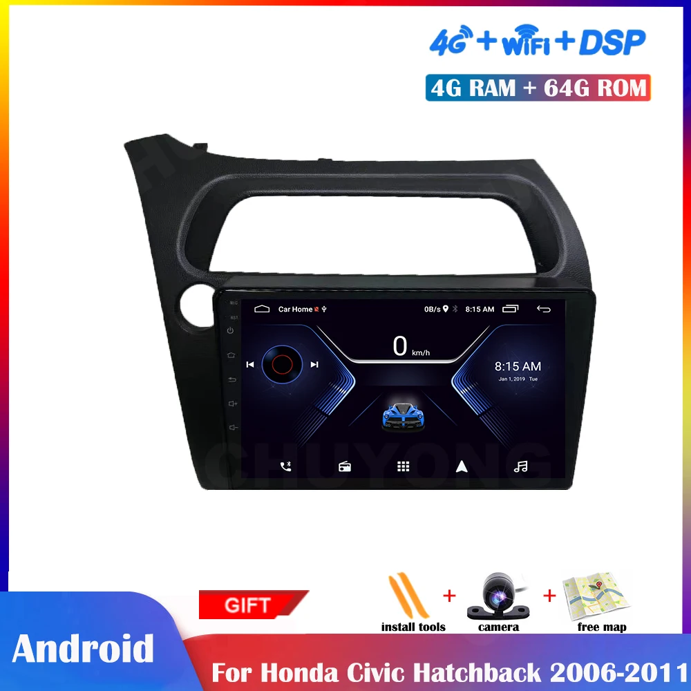 Мультимедийный плеер 9 дюймов Android для Honda Civic Hatchback 2006-2011, автомобильное радио, стерео, GPS-навигация, DSP IPS сенсорный экран, Wi-Fi
Мультимедийный плеер 9 дюймов Android для Honda Civic Hatchback 2006-2011, автомобильное радио, стерео, GPS-навигация, DSP IPS сенсорный экран, Wi-Fi